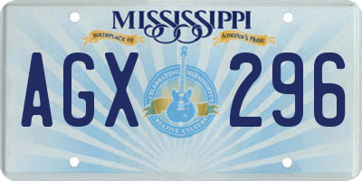 MS license plate AGX296