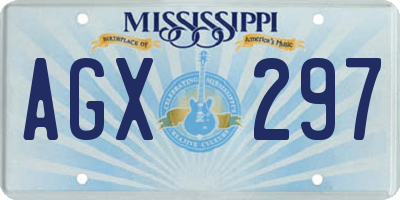 MS license plate AGX297