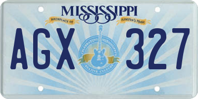 MS license plate AGX327