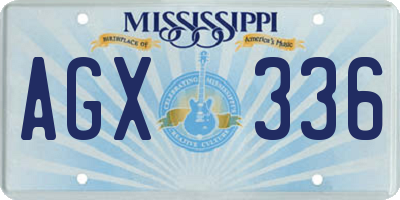 MS license plate AGX336