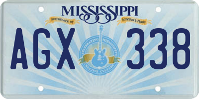 MS license plate AGX338