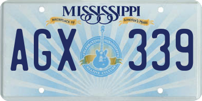 MS license plate AGX339