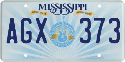 MS license plate AGX373