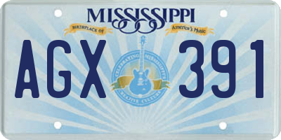 MS license plate AGX391