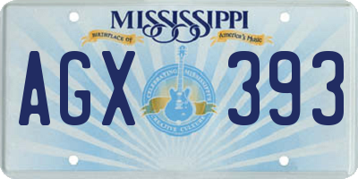 MS license plate AGX393