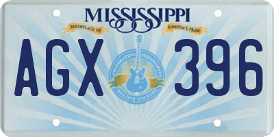 MS license plate AGX396