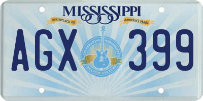 MS license plate AGX399