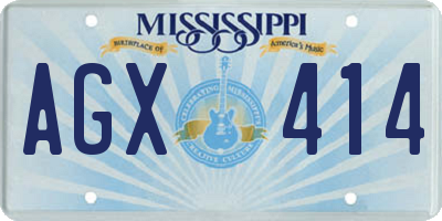 MS license plate AGX414
