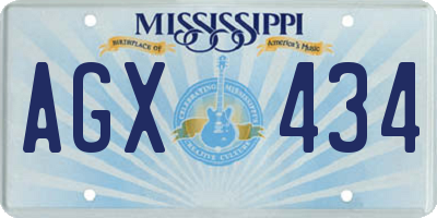 MS license plate AGX434