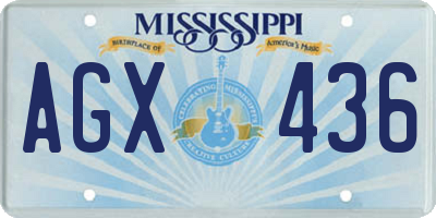 MS license plate AGX436