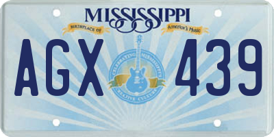 MS license plate AGX439