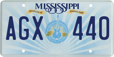 MS license plate AGX440