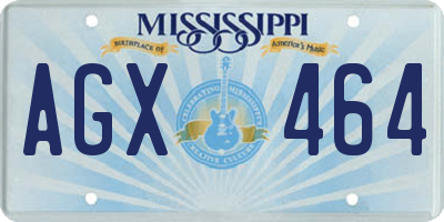 MS license plate AGX464