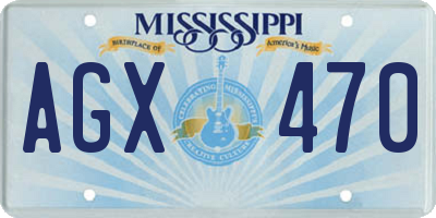 MS license plate AGX470