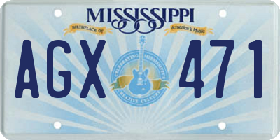 MS license plate AGX471