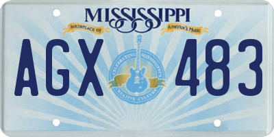 MS license plate AGX483