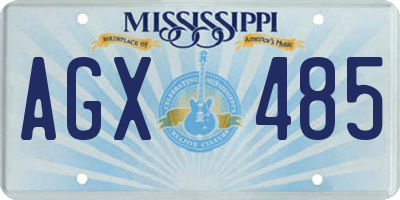 MS license plate AGX485