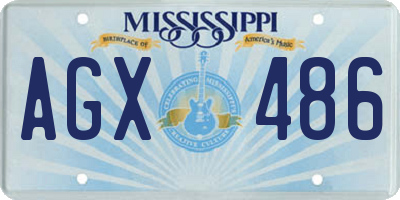 MS license plate AGX486