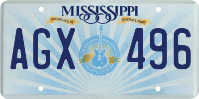 MS license plate AGX496