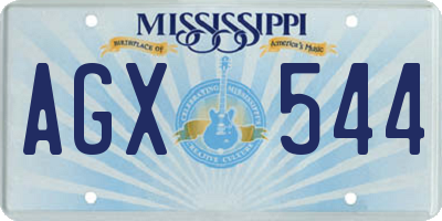 MS license plate AGX544