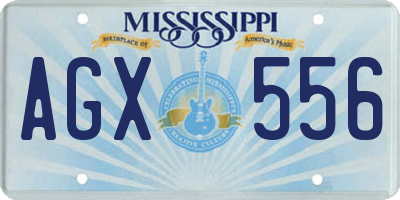 MS license plate AGX556