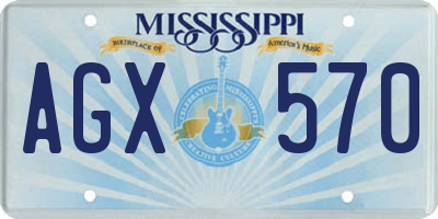 MS license plate AGX570