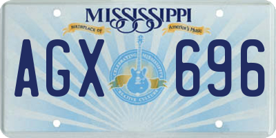 MS license plate AGX696
