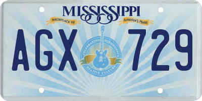 MS license plate AGX729