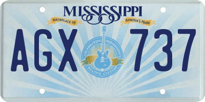 MS license plate AGX737