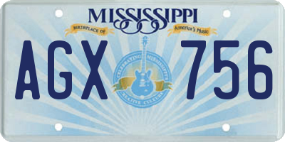 MS license plate AGX756