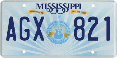MS license plate AGX821