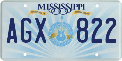 MS license plate AGX822