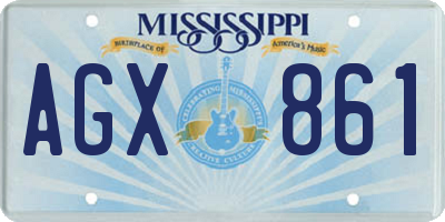 MS license plate AGX861