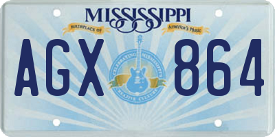 MS license plate AGX864