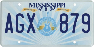 MS license plate AGX879