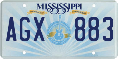 MS license plate AGX883