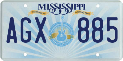 MS license plate AGX885