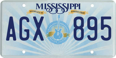 MS license plate AGX895