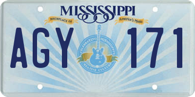 MS license plate AGY171