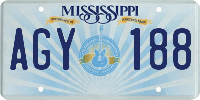 MS license plate AGY188