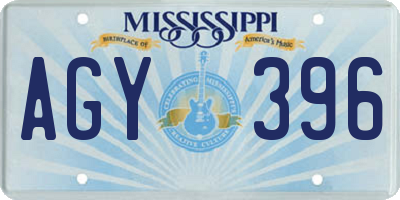 MS license plate AGY396