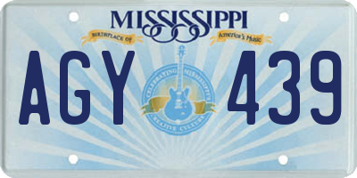 MS license plate AGY439