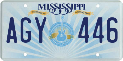 MS license plate AGY446