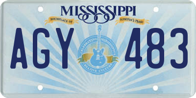 MS license plate AGY483