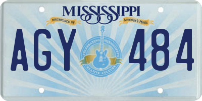 MS license plate AGY484