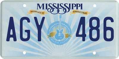 MS license plate AGY486