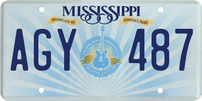 MS license plate AGY487