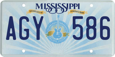 MS license plate AGY586
