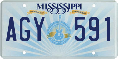 MS license plate AGY591