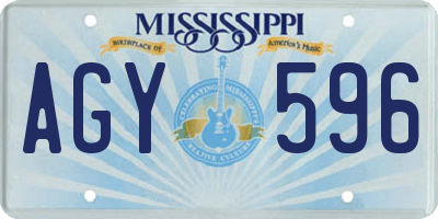 MS license plate AGY596